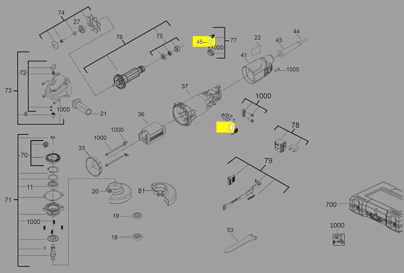 Balais charbon réf. 4931453641 AEG